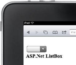 iPad showing ASP.Net ListBox